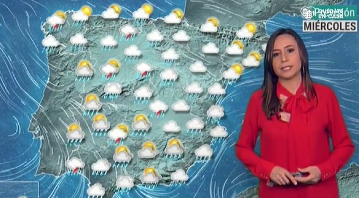 Telediario 1 - Las lluvias y tormentas serán abundantes, sobre todo en el suroeste de la península