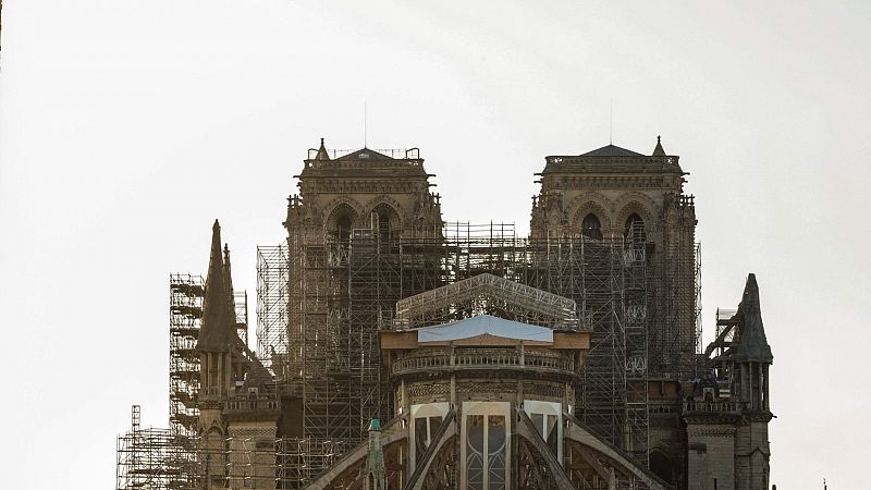 Se cumple un año del incendio de la Catedral de Notre Dame, con las obras paradas por el coronavirus