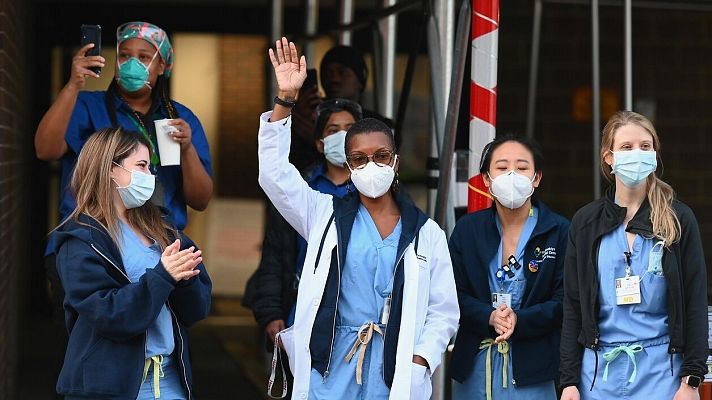 Telediario 1 - Estados Unidos anunciará este jueves las pautas para reabrir su actividad económica