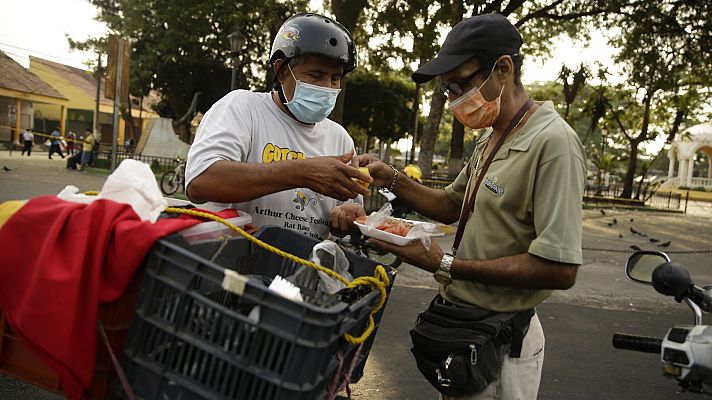 Telediario 1 - El Salvador vive sus días con menos violencia en varias décadas por el confinamiento del coronavirus