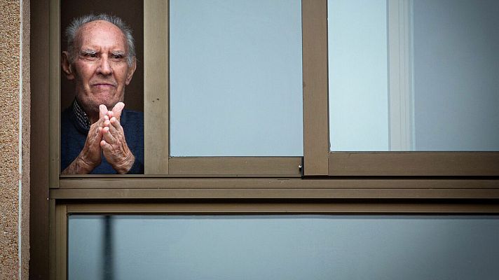 Telediario 1 - La soledad agrava el problema del coronavirus entre los ancianos