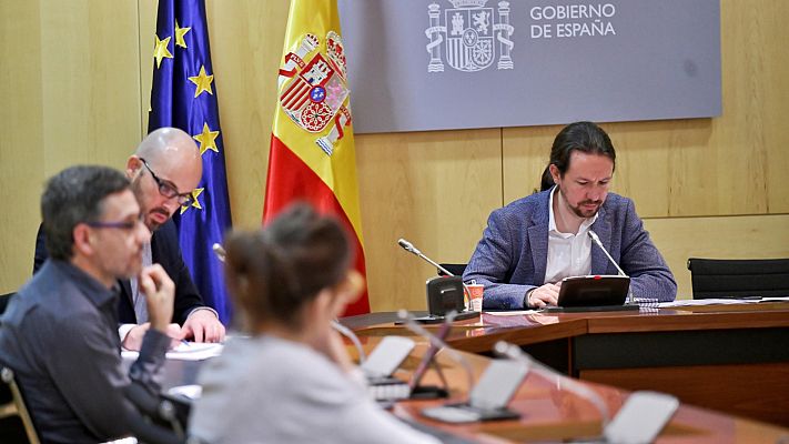 Telediario 1 - Zanajadas las desavenencias del Gobierno por la renta mínima