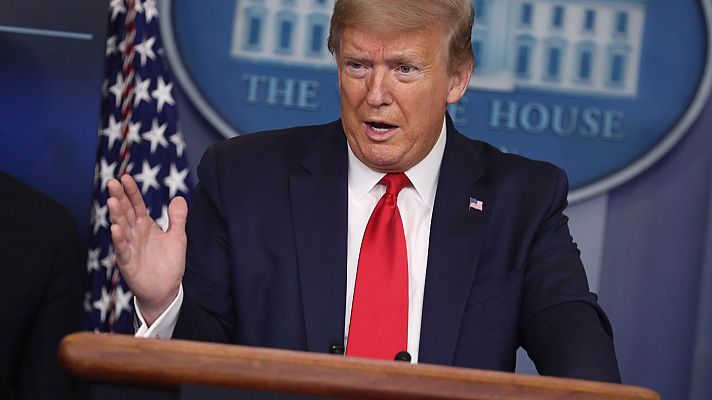 Telediario 1 - Trump apoya las protestas contra las restricciones por el coronavirus y llama a "liberar" los estados