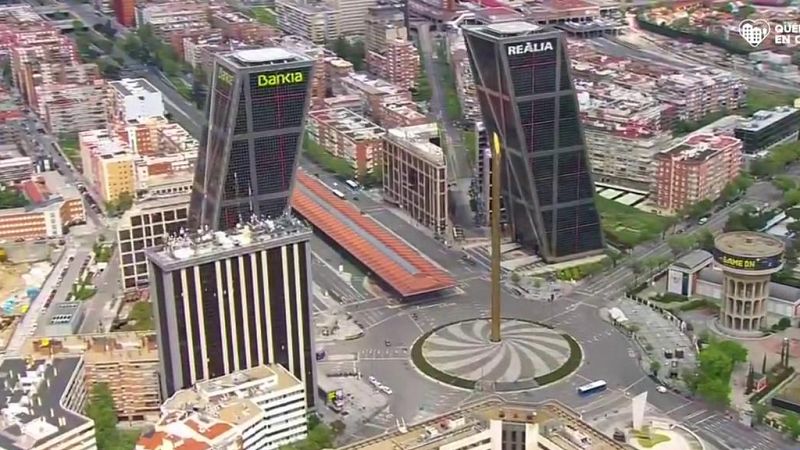 Madrid vacía, vista desde el aire