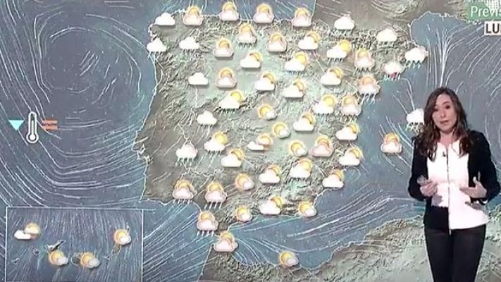 El tiempo - La AEMET prevé lluvias en el nordeste y Baleares, además de la llegada de un frente atlántico