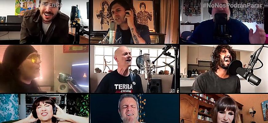 Telediario 1 - Se celebran los 30 años del '20 de abril' de celtas Cortos con una versión solidaria