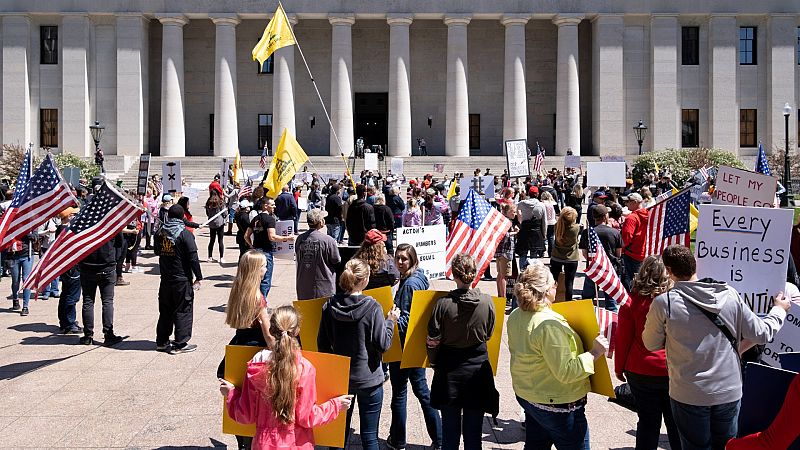 Aumentan las protestas contra el confinamiento en Estados Unidos