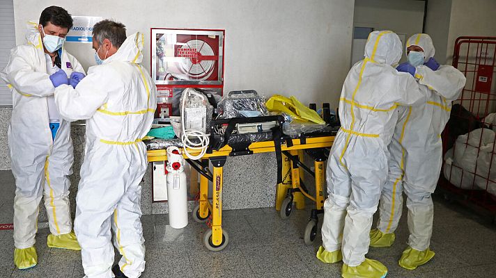 Telediario 1 - El descenso de enfermos críticos por coronavirus alivia el colapso de las UCI y permite reabrir quirófanos