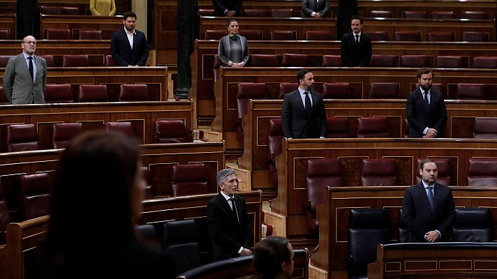 El Congreso guarda un minuto de silencio por las víctimas del coronavirus a propuesta de Pablo Casado