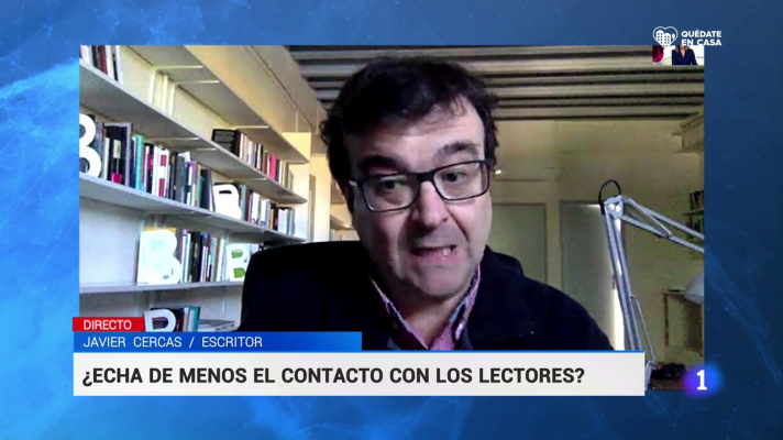 Telediario 1 - Javier  Cercas: "La fiesta de Sant Jordi es única en el mundo"