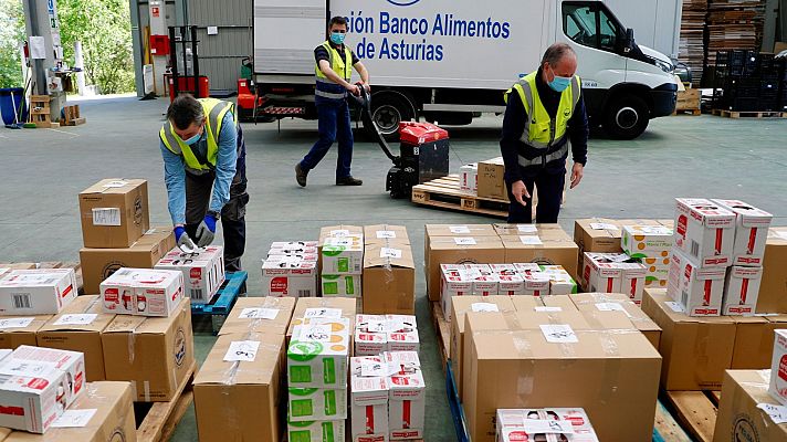 Telediario 1 - La demanda de ayuda alimentaria se multiplica por cuatro