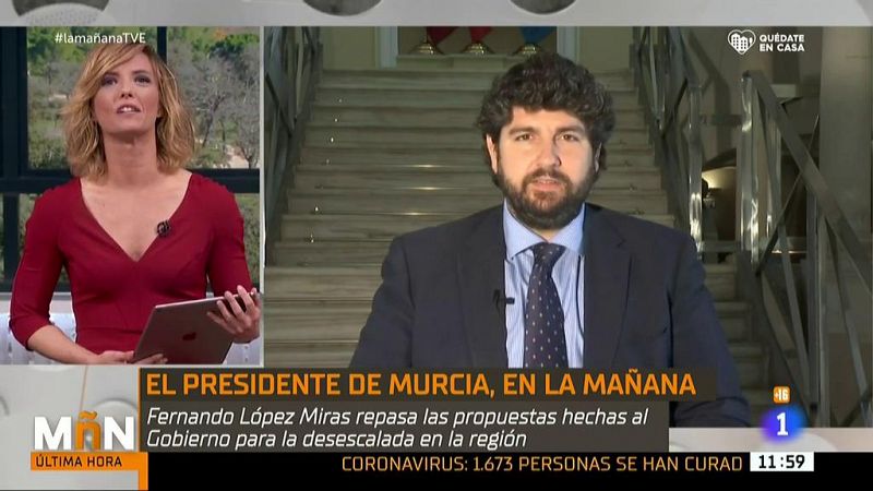 López Miras, sobre la desescalada: "No hemos hecho propuestas al Gobierno porque no nos las han solicitado"