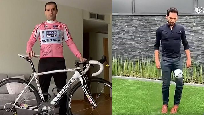 Alberto Contador subasta una de sus bicicletas y su comprador es Rubén Peña, del Villarreal