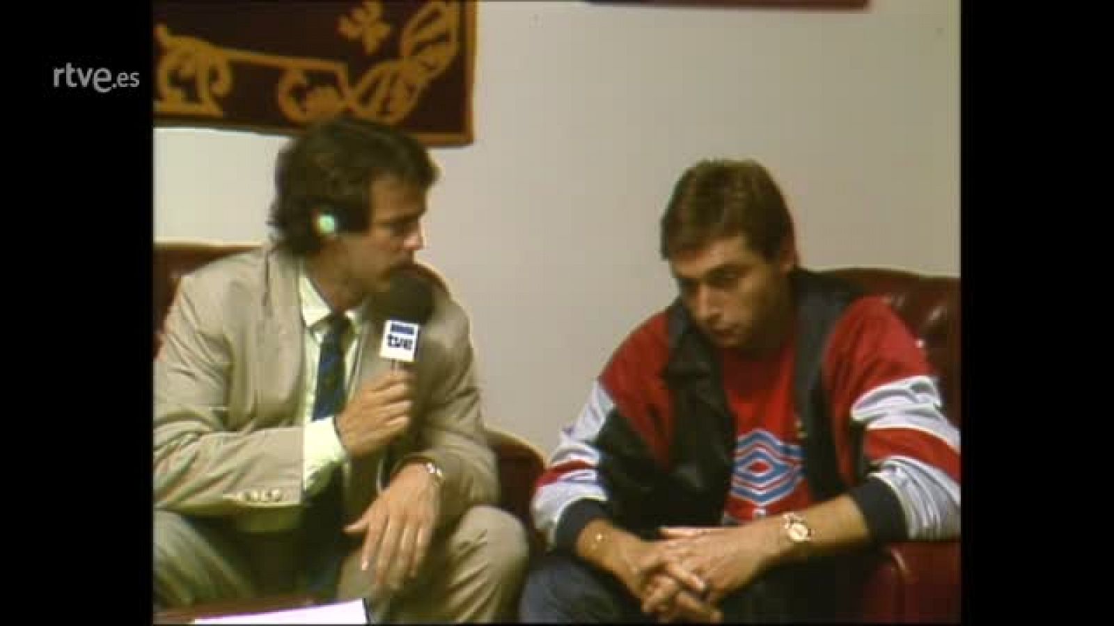 Entrevista a Robinson tras un Real Madid-Osasuna de 1988