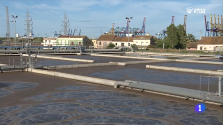 Telediario 1 - Investigadores valencianos encuentran restos de coronavirus en aguas fecales recogidas a mediados de febrero