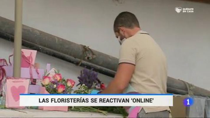 Telediario 1 - El día de la madre, un alivio para las floristerías online