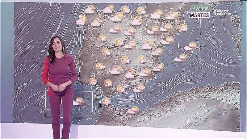 Tiempo estable, con temperaturas altas y chubascos en el norte