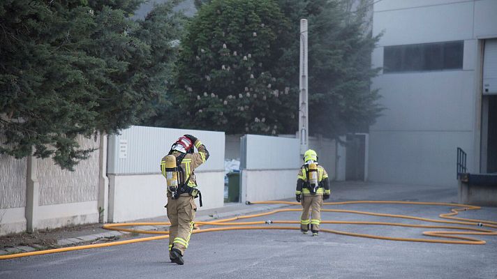 Incendio en una fábrica de cloro en Sabiñánigo, Huesca