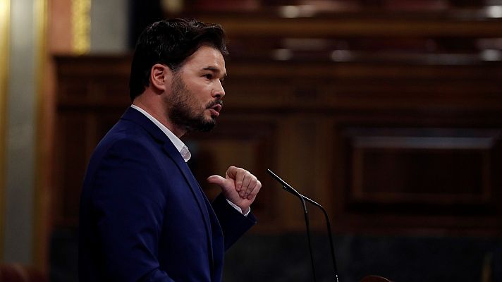 Rufián: "No votamos en contra de la prórroga, sino de su prórroga del estado de alarma"