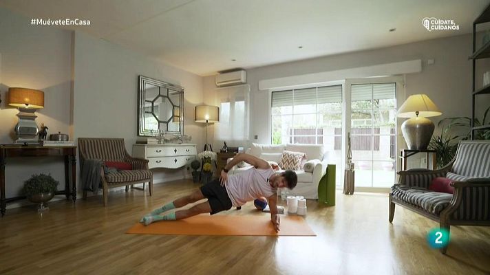 Muévete en casa - Fortalecer oblicuos y laterales del abdome