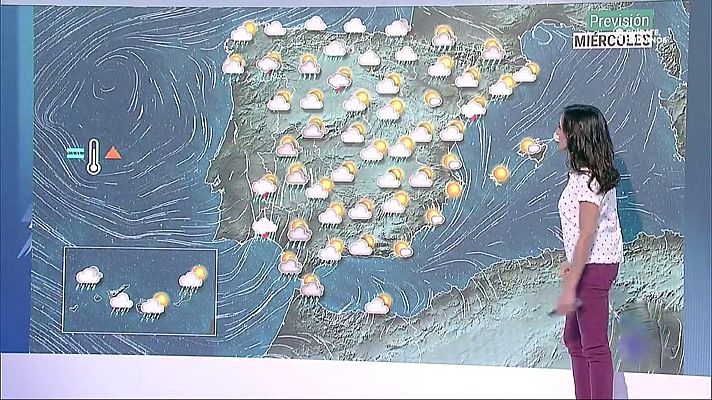 El tiempo - Lluvias y tormentas en buena parte del país y descenso térmico en Baleares