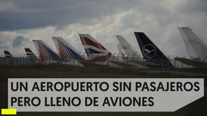 Coronavirus: el aeropuerto sin pasajeros con más aviones está en Teruel