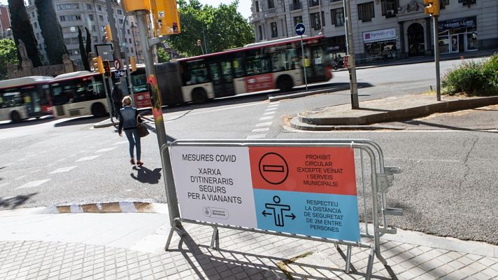 Telediario 1 - La Generalitat de Cataluña pedirá al Gobierno que autorice las manifestaciones