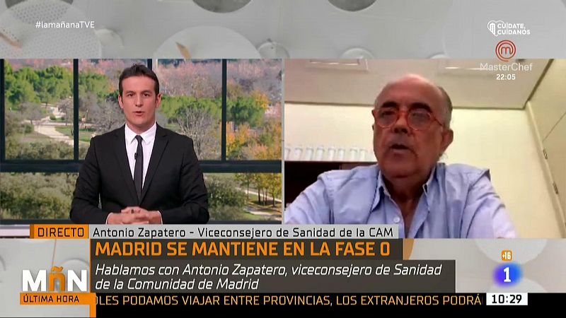 Antonio Zapatero,viceconsejero de Sanidad de Madrid: "No se han tenido en cuenta los mismos criterios para todas las comunidades"