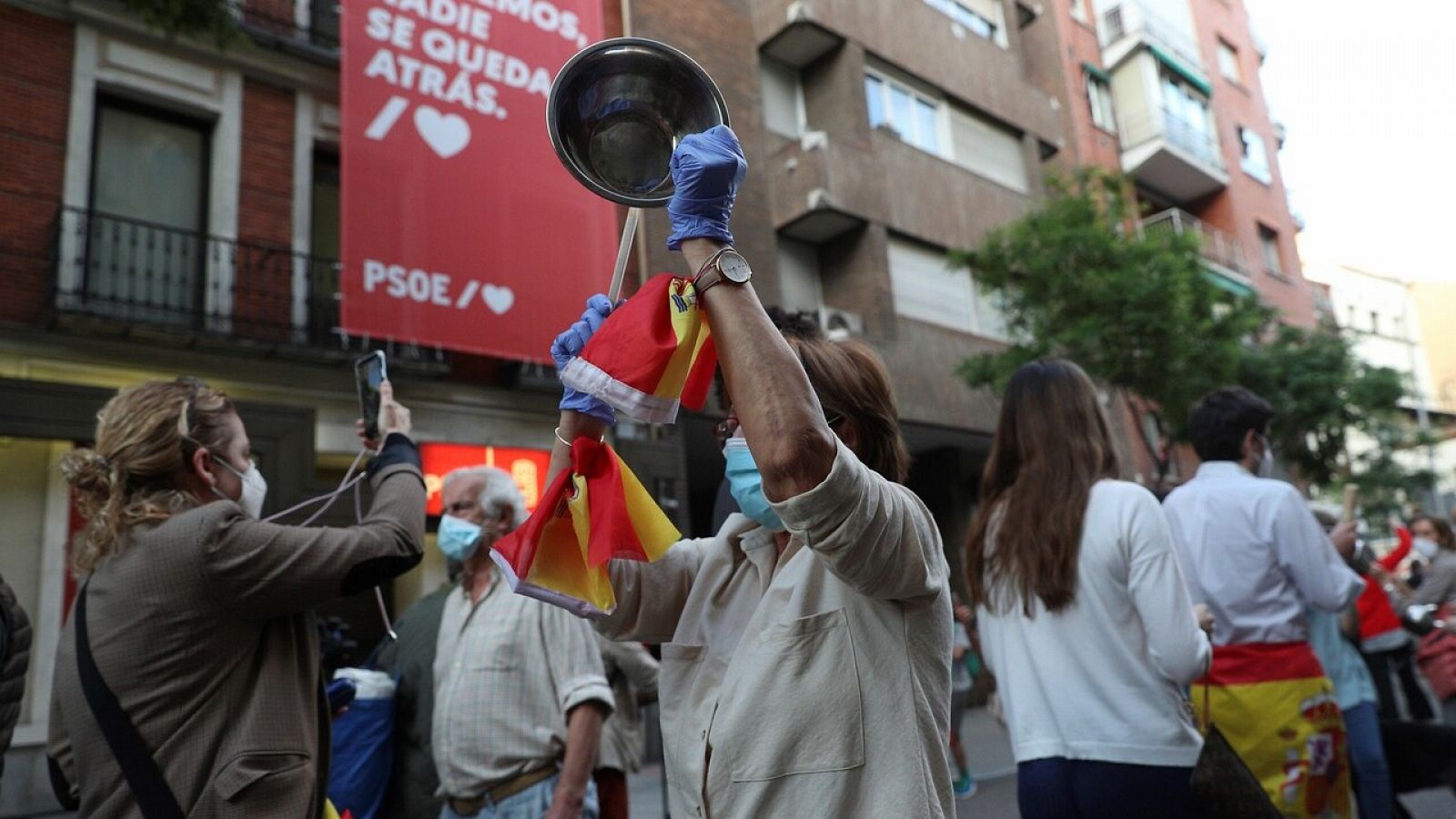 Caceroladas y protestas contra el Gobierno por noveno día en Madrid -RTVE.es