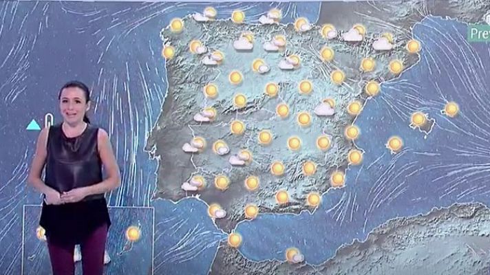 Telediario 1 - Cielos despejados y temperaturas en ascenso generalizado en toda España