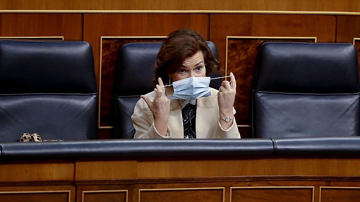 Informativo 24h - El PP acusa al Gobierno de alentar escraches y Calvo le contesta que ponen en riesgo a la población con sus protestas