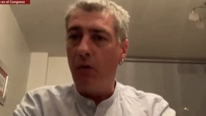 Oskar Matute (EH-Bildu), sobre el acuerdo para derogar la reforma laboral: "Acordamos hacerlo público después del Pleno"