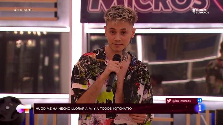 El chat de OT - Hugo lee una emotiva carta a sus compañeros en El Chat 10