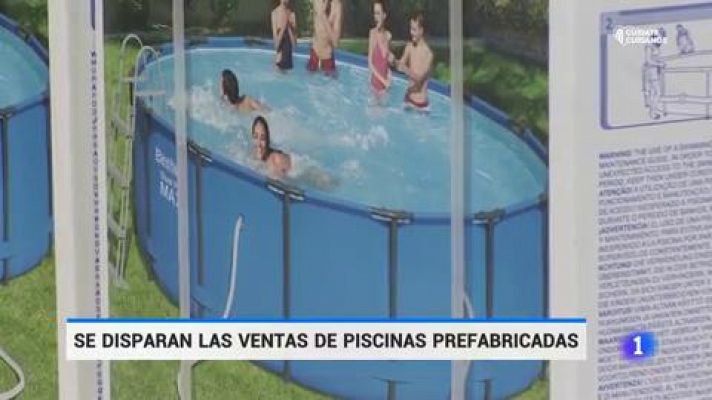 Telediario 1 - Se dispara la venta de piscinas prefabricadas