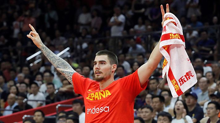 Telediario 1 - Juancho Hernángomez afina su muñeca en el CAR de Madrid