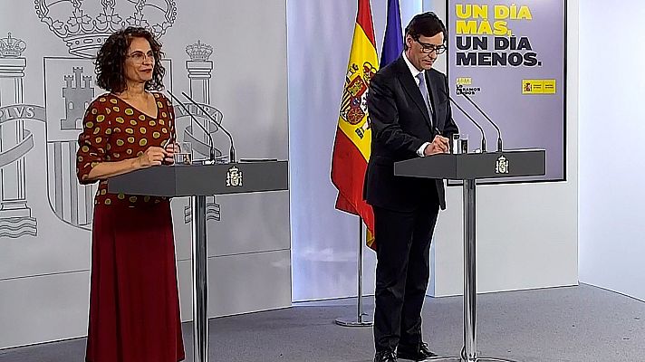 Informativo 24h - Montero asegura que hay "diálogo fluido" con el presidente de la patronal y que entiende su "sorpresa" ante el acuerdo con Bildu