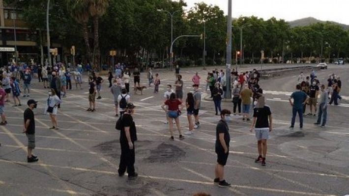 Protestas independentistas en las calles de Barcelona 70 días después