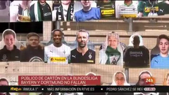 Aficionados de cartón en el estadio del Borussia Moenchengladbach