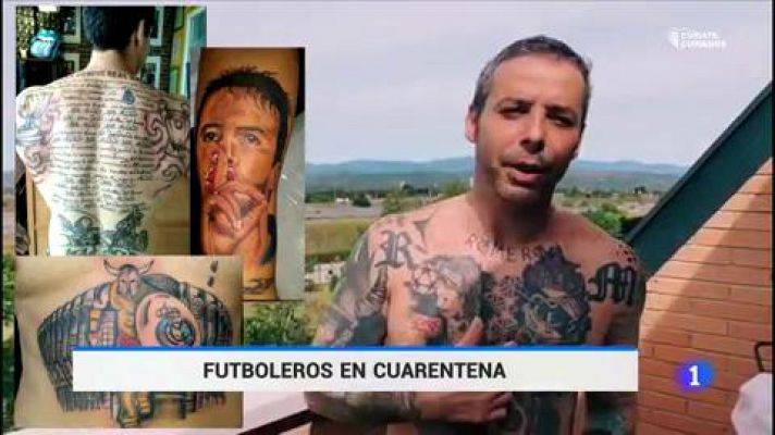 Telediario 1 - Los futboleros esperan la vuelta de la Liga