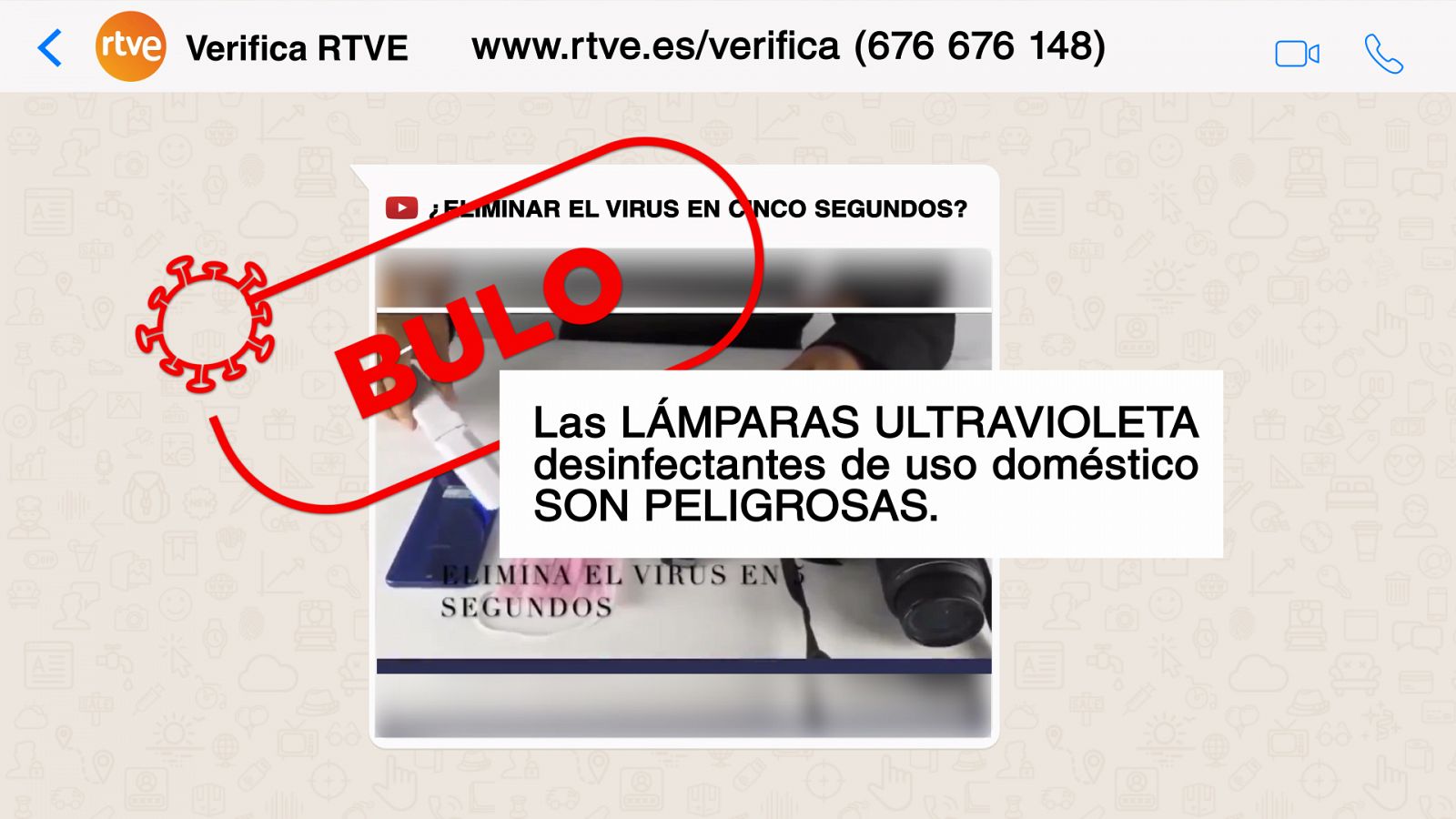 ¿Se puede eliminar el coronavirus en cinco segundos?