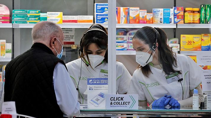 Telediario 1 - Las farmacias atendieron a un 80% de los contagiados por coronavirus