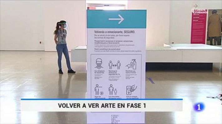 Telediario 1 - Los museos de Málaga reabren con nuevas medidas de seguridad por el coronavirus