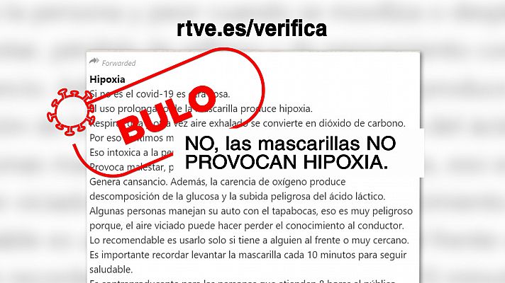 ¿Causan hipoxia las mascarillas?