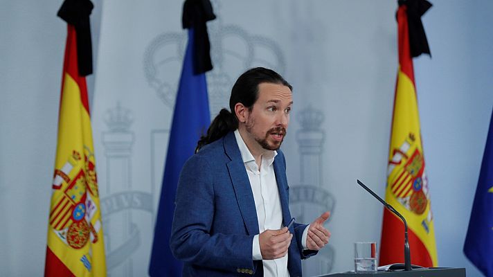 Telediario 1 - Iglesias mantiene sus acusaciones a Vox, pero dice que se equivocó al hacerlo en la Comisión de Reconstrucción