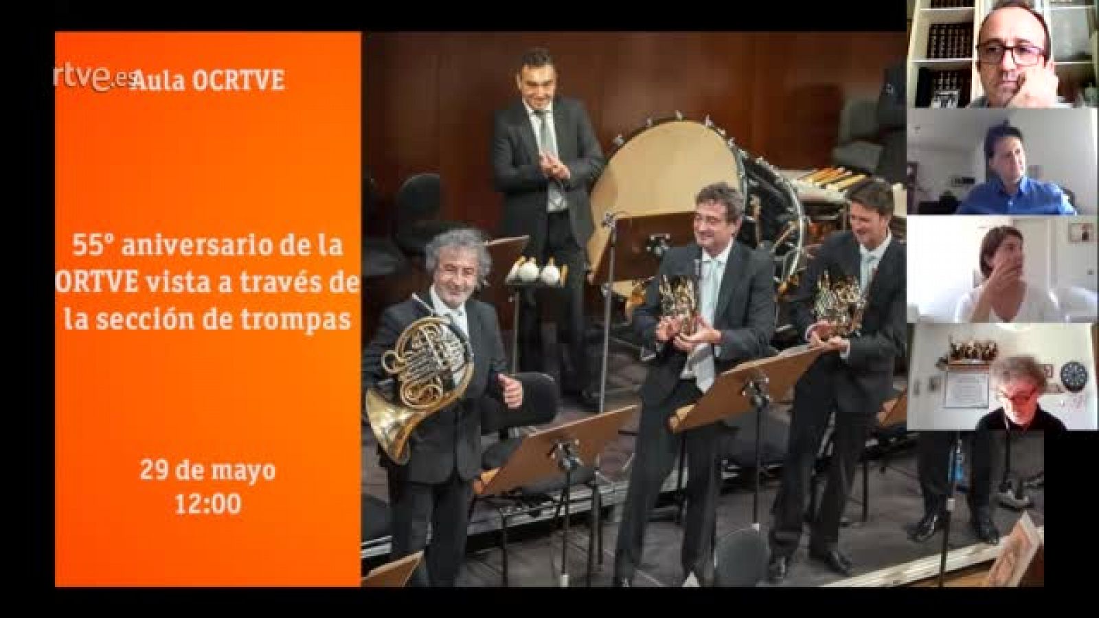 Orquesta y Coro de RTVE: Aula OCRTVE Charla 55º aniversario ORTVE desde el punto de vista de la sección de trompas | RTVE Play