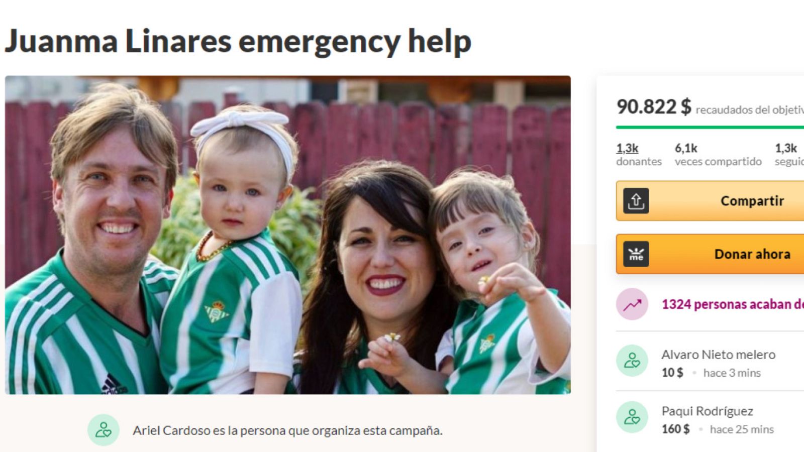 Solidaridad del fútbol sevillano con un bético enfermo | Ver