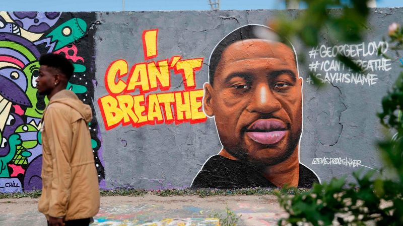 "No puedo respirar", el lema de las protestas por la muerte del afroamericano George Floyd en Mineápolis