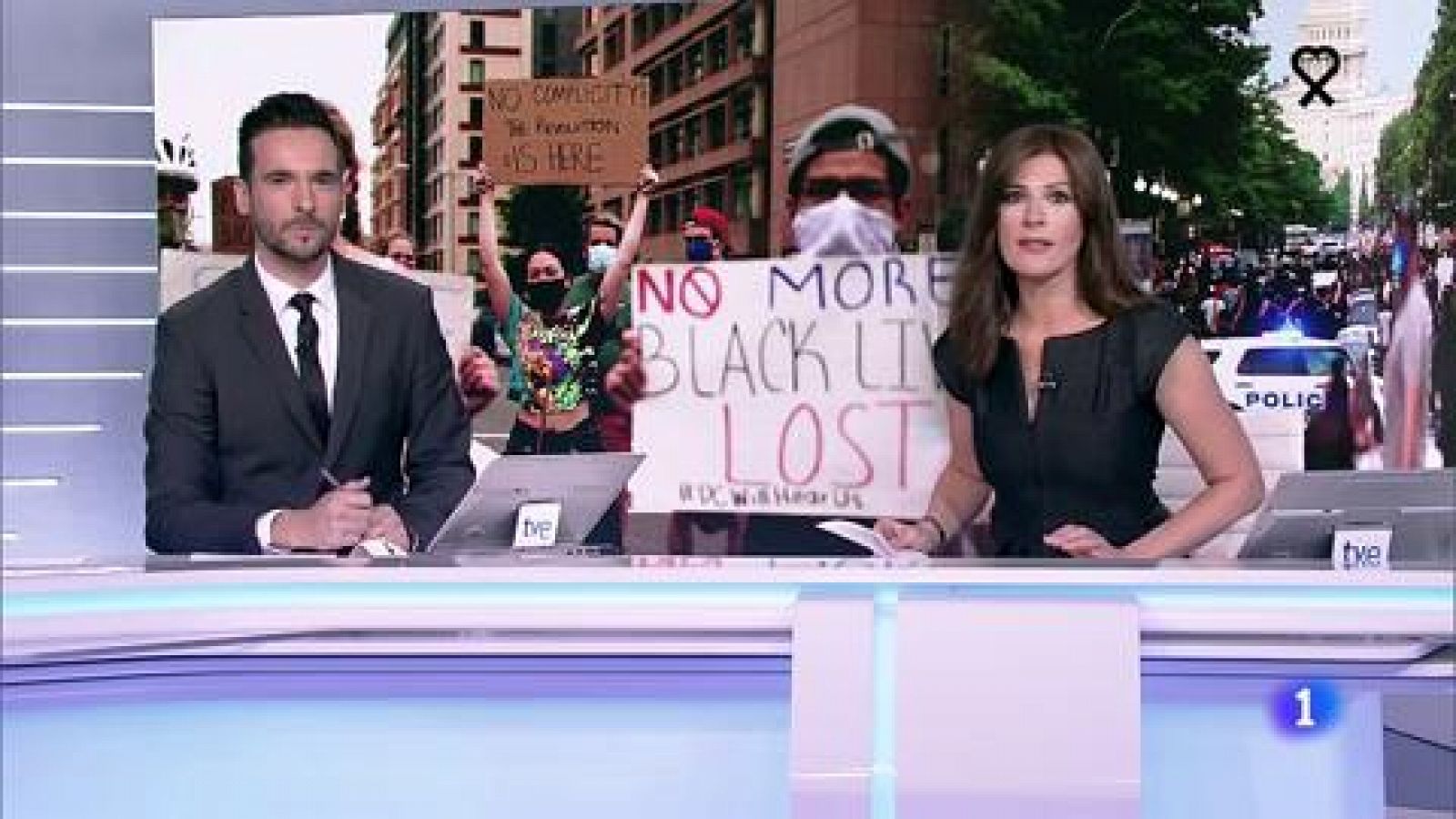 Telediario 1: Las protestas por la muerte de George Floyd se extienden por todo Estados Unidos  | RTVE Play