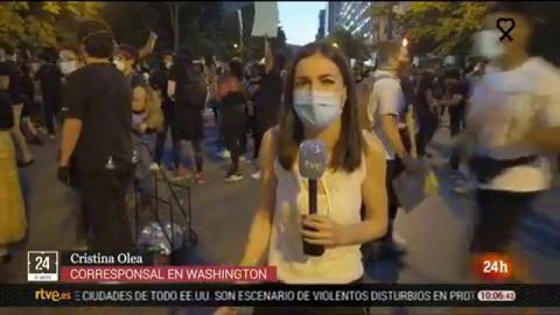 Protestas frente a la Casa Blanca por la muerte de George Floyd