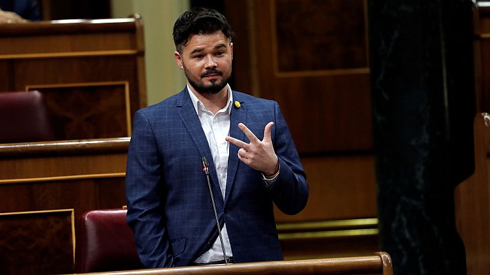 Telediario 1 - Críticas al pacto del Gobierno con ERC y el PNV para prorrogar el estado de alarma y Cs no desvela el sentido de su voto